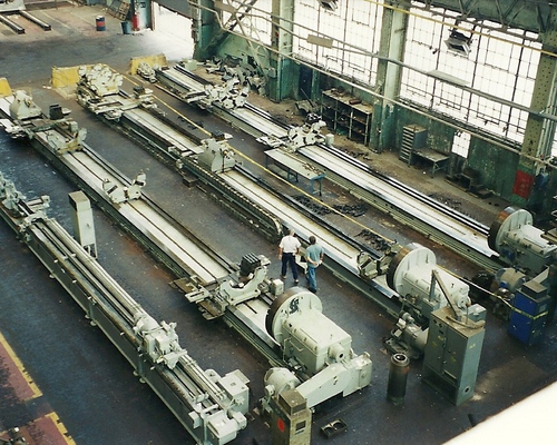 3 large lathes purchased from a shipyard
