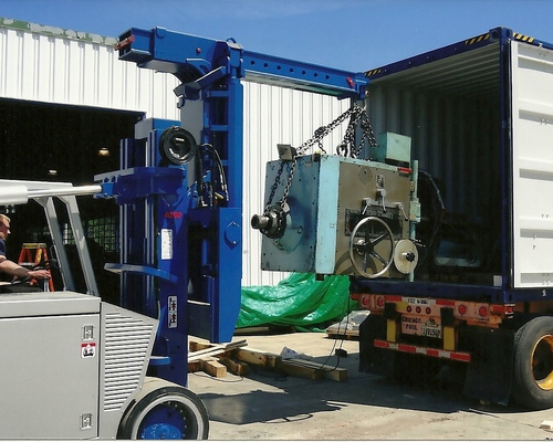 Loading a shipping container